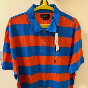 NWT - PIOMBO BLUE & ORANGE POLO